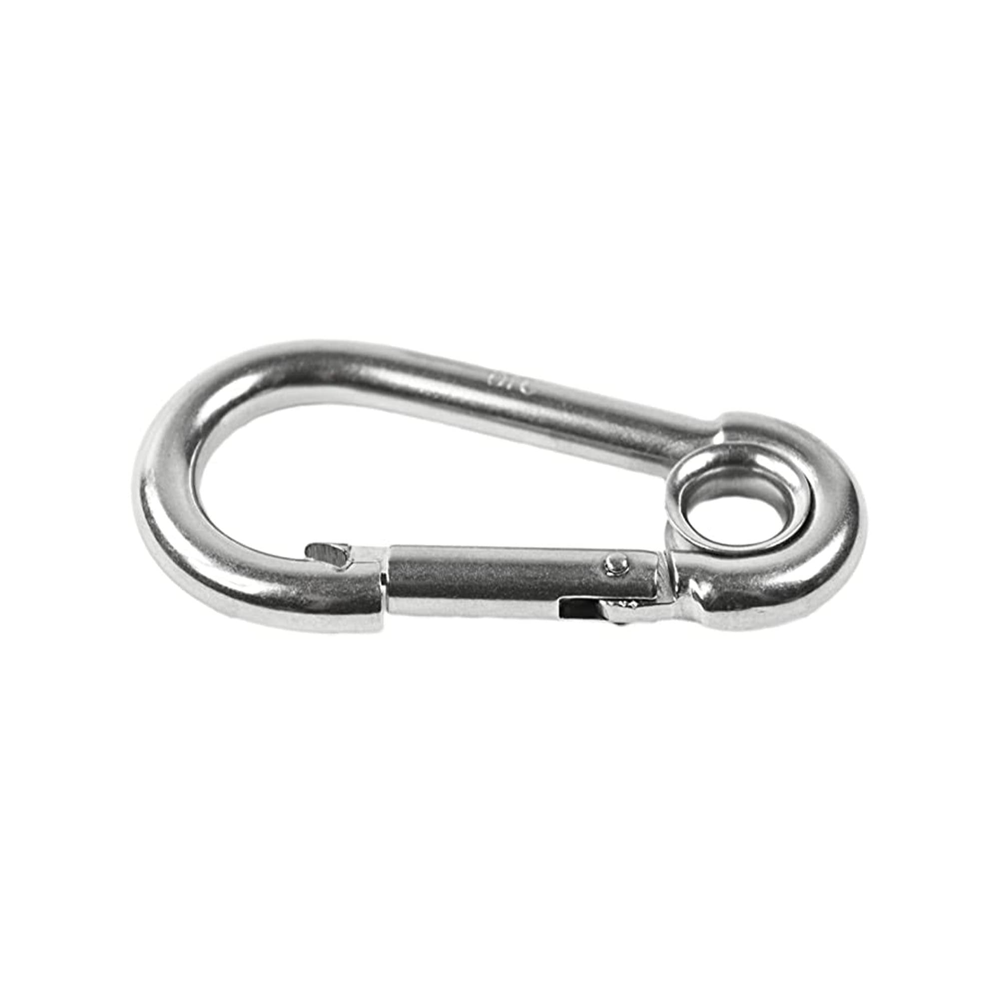 Marine City 316 Stainless-Steel 4” Carabiners/Clip Snap Hook with Ring for Sailing, Fishing, Hiking