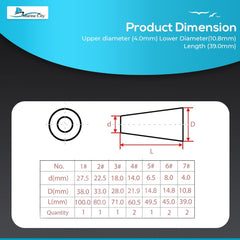 Tapones cónicos de madera blanda, juego de 10, 7 tamaños diferentes
