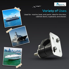 Marine City Nylon Black Rail Mount Brackets – Fits 7/8”-1” Tube, Stainless Steel