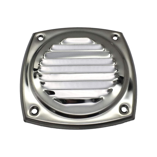 Marine City 5" Thru Louvered Vent, 304 Stainless Steel, Rust-Resistant, Polished Marine City
