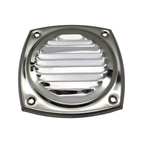 Marine City 5" Thru Louvered Vent, 304 Stainless Steel, Rust-Resistant, Polished