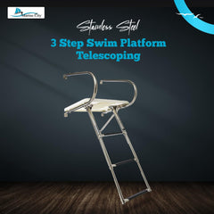 Marine City 304 Stainless Steel 3-Step Inboard/Outboard Swim Platform Ladder