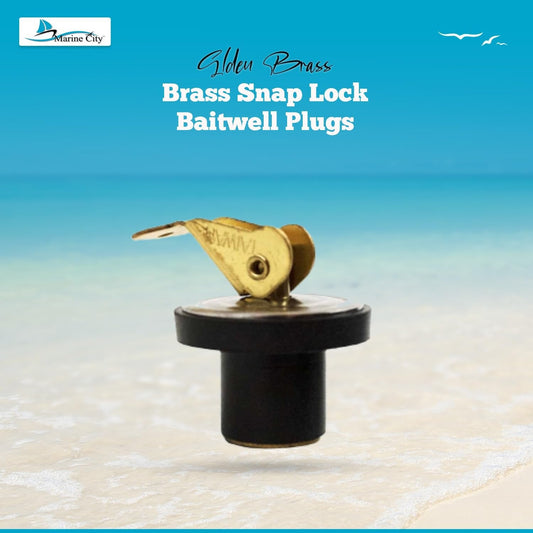 Marine City Brass Snap Lock Baitwell Plugs – 3/4" Drain Plug (Pack of 2) MARINE CITY