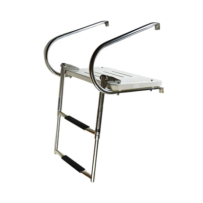 Marine City 304 Stainless Steel Anti-Slip 2-Step Telescoping Swim Ladder