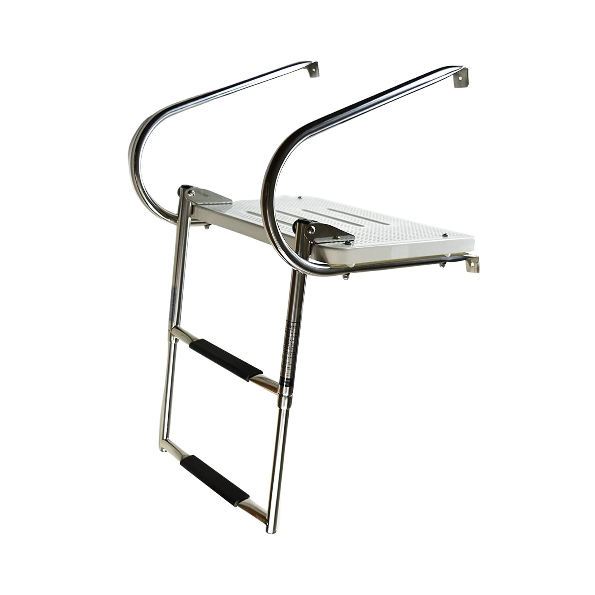 MARINE CITY Escalera de plataforma de baño marina de acero inoxidable de 2 escalones I/B