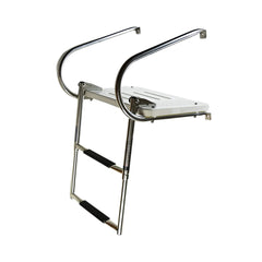 MARINE CITY Escalera de plataforma de baño marina de acero inoxidable de 2 escalones I/B