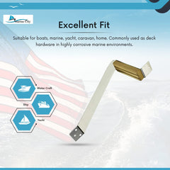 Marine City Teak Mast Step – Stainless Steel with Anti-Skid 12