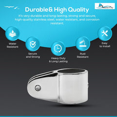 MARINE CITY 316 Stainless Steel Bimini Top Jaw Slide – 7/8” Round Tube (1 Pc)