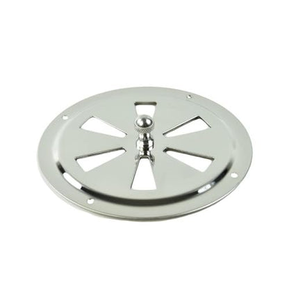 Marine City 5” Round Butterfly Vent–304 Stainless Steel Center Knob Shutter Vent