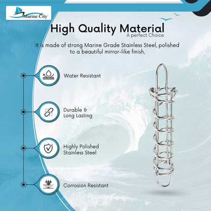Marine City Boat Anchor Dock Line Mooring Spring – 304 Stainless Steel, 10-5/8" MARINE CITY