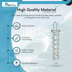 Marine City Boat Anchor Dock Line Mooring Spring – 304 Stainless Steel, 10-5/8
