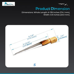MARINE CITY Wooden Handle 304 Stainless Steel Splicing FID Spike – Small