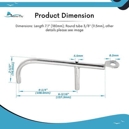Marine City Wind Direction Indicator Light Holder – 304 Stainless Steel, Durable MARINE CITY