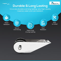 Marine City 304 Stainless Steel Anchor Roller Holder–6-1/2” Fairlead Bow Roller