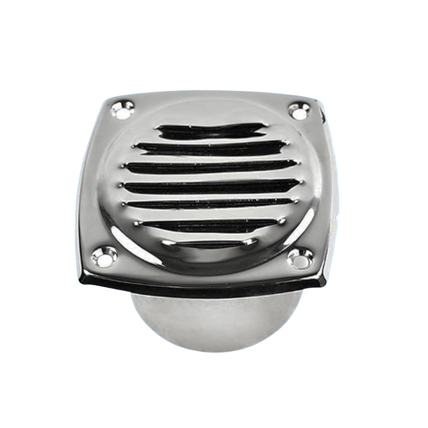 Marine City 304 Stainless Steel Hose Vent, 3” Diameter, Polished Louvered Design