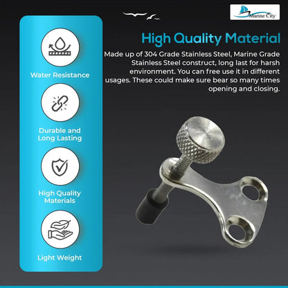 Marine City Anti-Rattle Window Stop – 304 Stainless Steel Marine Boat Lock Marine City Hardware