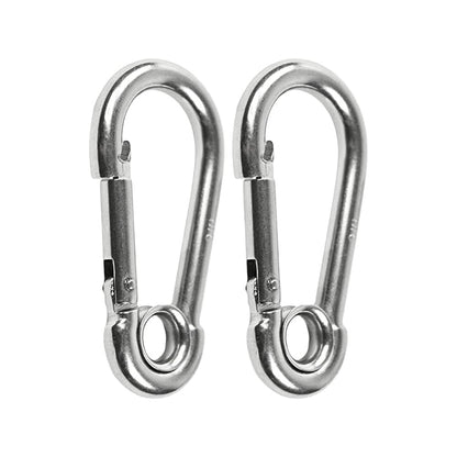 Marine City Carabiner Clip Snap Hook with Ring 2-3/4” Stainless Steel, Rustproof Marine City Hardware