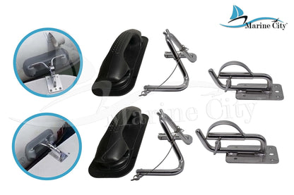 MARINE CITY Quick Release Snap Davits Set – 304 Stainless Steel (Pack of 2)
