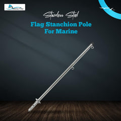 Marine City Enchufe de montaje con resorte de acero inoxidable y mástil de bandera de 30 pulgadas para bandera de 12 pulgadas x 18 pulgadas