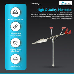 Marine City Sailboat Wind Indicator – 316 Stainless Steel Masthead Wind Vane
