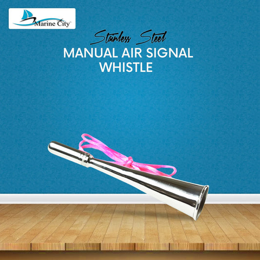 Marine City 304 Stainless Steel Manual Handheld Air Horn – Loud Fog Horn Signal