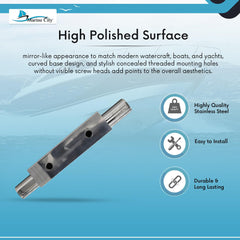 Marine City 10” Mooring Bollard Cleat – 316 Stainless Steel, Heavy Duty 5000 lbs