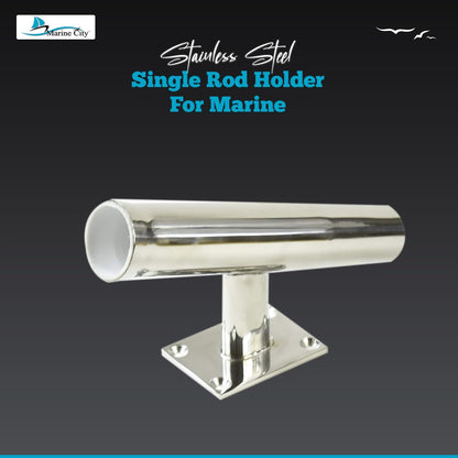 Marine City Tournament Style Single Rod Holder – Stainless Steel, 20° Angle Marine City