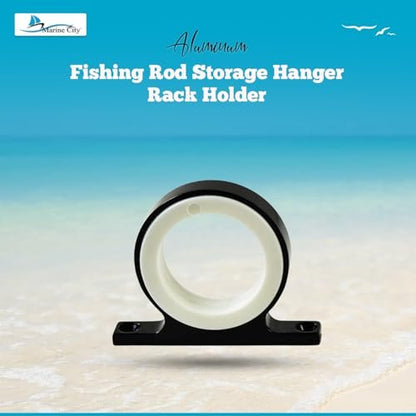 Marine City Black Fishing Rod Storage Hanger Rack Holder – Aluminum, Durable