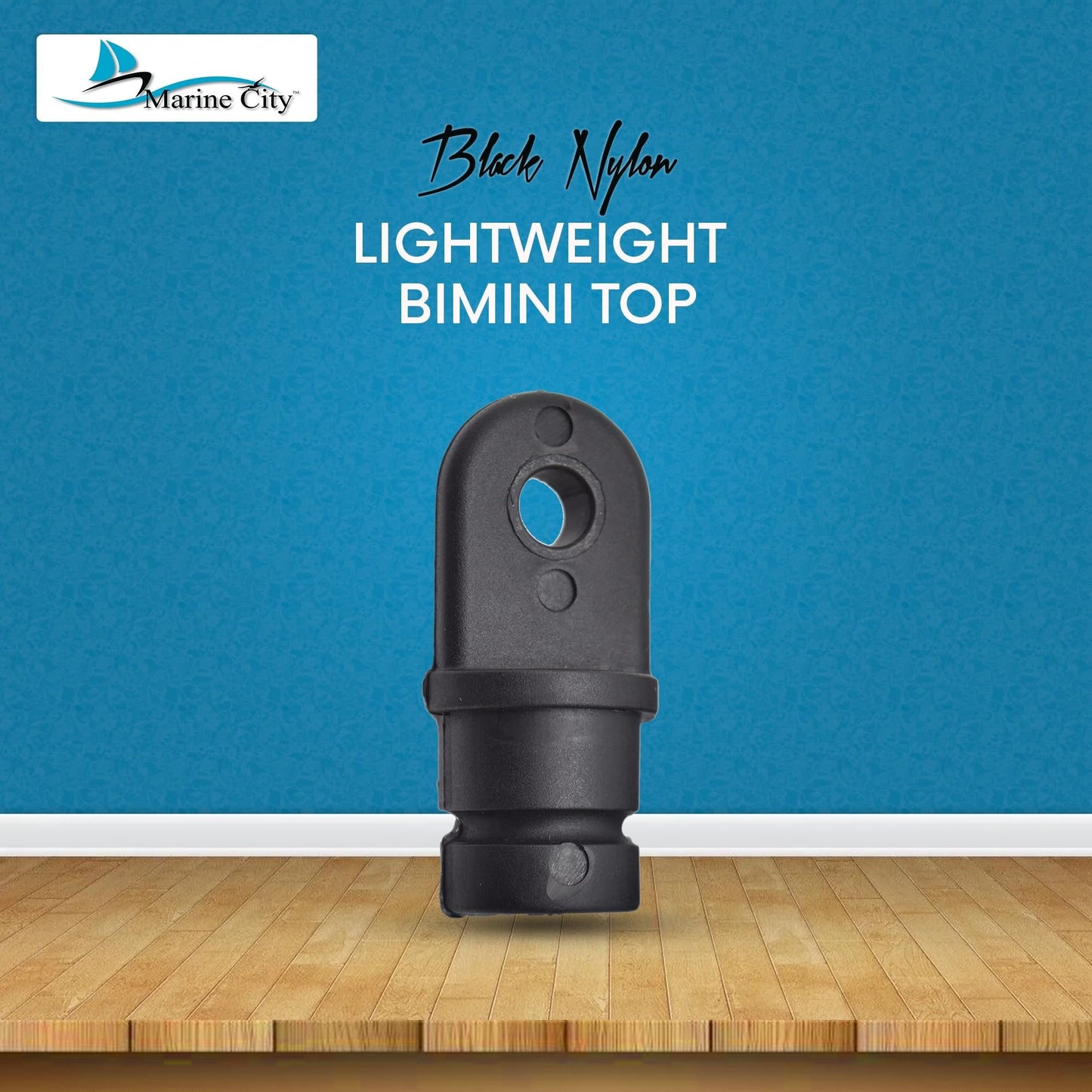 Marine City Black Nylon Bimini Top Eye End Cap - Round Inside Eye End Marine City Hardware