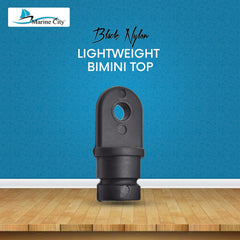 Marine City Black Nylon Bimini Top Eye End Cap - Round Inside Eye End