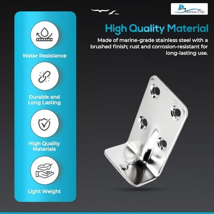 Marine City Removable Table Bracket Stainless Steel, Rust-Resistant Easy Install Marine City