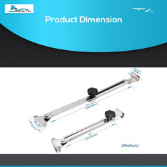 Marine City 316 Stainless Steel Hatch Support and Adjuster  8” to 14” (Medium: 8” to 14”)