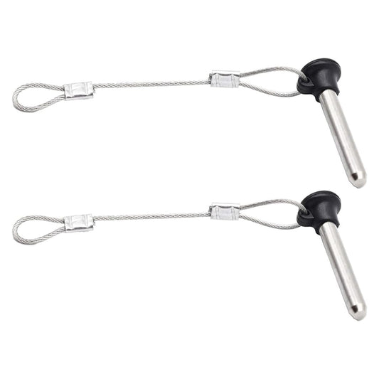 MARINE CITY Pull Pin & Lanyard with Nylon Knob – 3/16" Stainless Steel (2 Pcs) Marine City Hardware