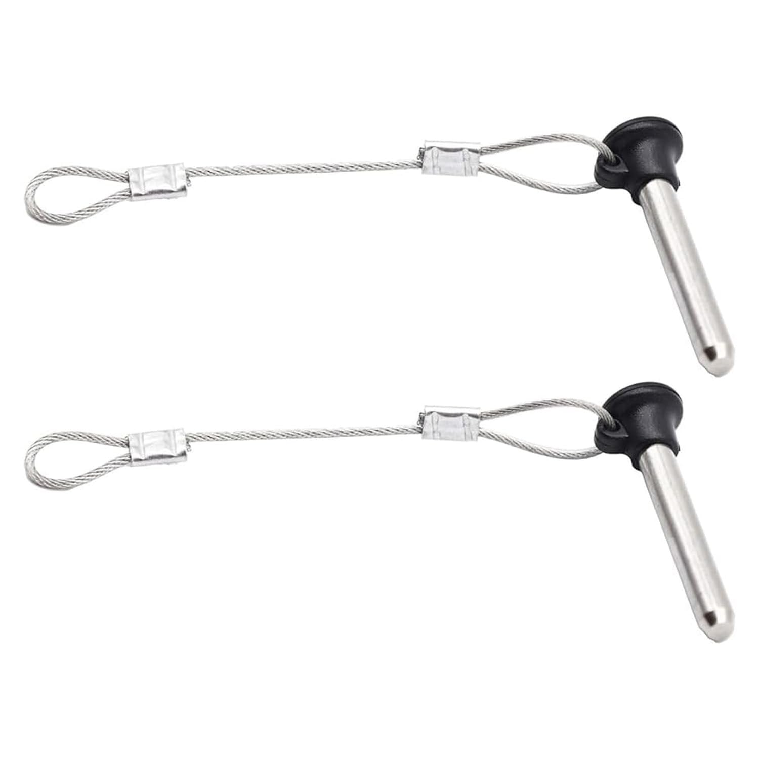 MARINE CITY Pull Pin & Lanyard with Nylon Knob – 3/16" Stainless Steel (2 Pcs)