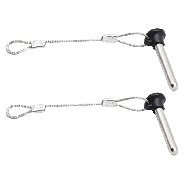 MARINE CITY Pull Pin & Lanyard with Nylon Knob – 3/16" Stainless Steel (2 Pcs)