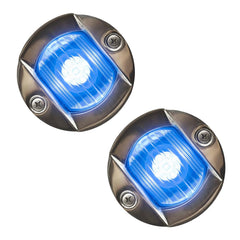 Marine City Flush Mount Blue LED Caution Light 3