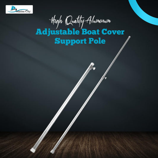 Marine City Adjustable Aluminum Boat Cover Support Pole – Extendable 38.5”–73.5”