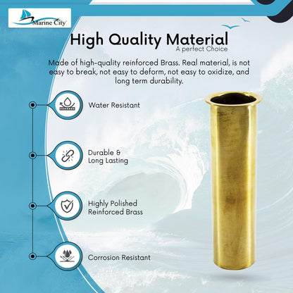 Marine City Brass Drain Tube – Corrosion-Resistant, Functional, 3-7/8” x 1”