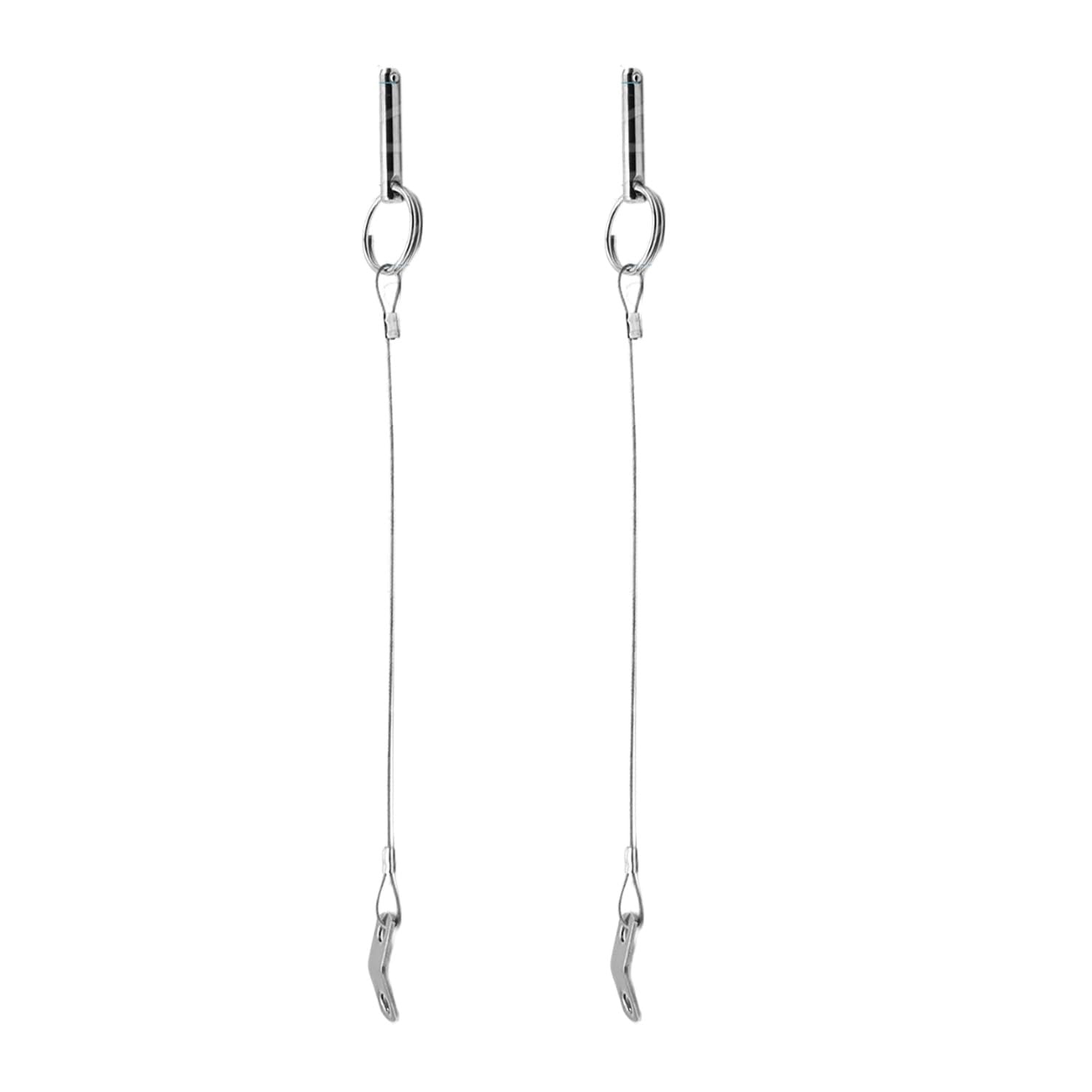 Marine City 304 Stainless Steel Bimini Top Quick Release Pin with Cable (2 Pcs)