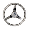 Marine City 13.5” 316 Stainless Steel 3-Spoke Sports Steering Wheel, Fits 3/4”
