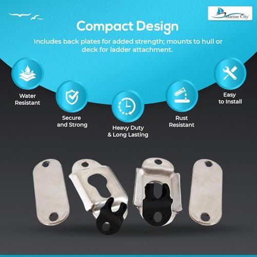 Marine City 304 Stainless Steel Mounting Removable Sockets/Brackets Self-Locking Marin City