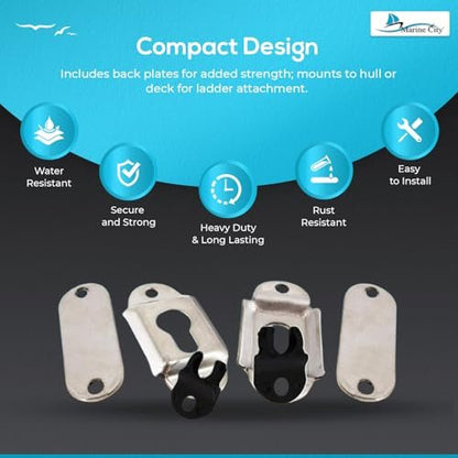 Marine City 304 Stainless Steel Mounting Removable Sockets/Brackets Self-Locking Marin City