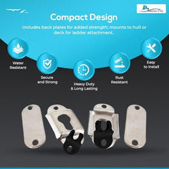 Marine City 304 Stainless Steel Mounting Removable Sockets/Brackets Self-Locking