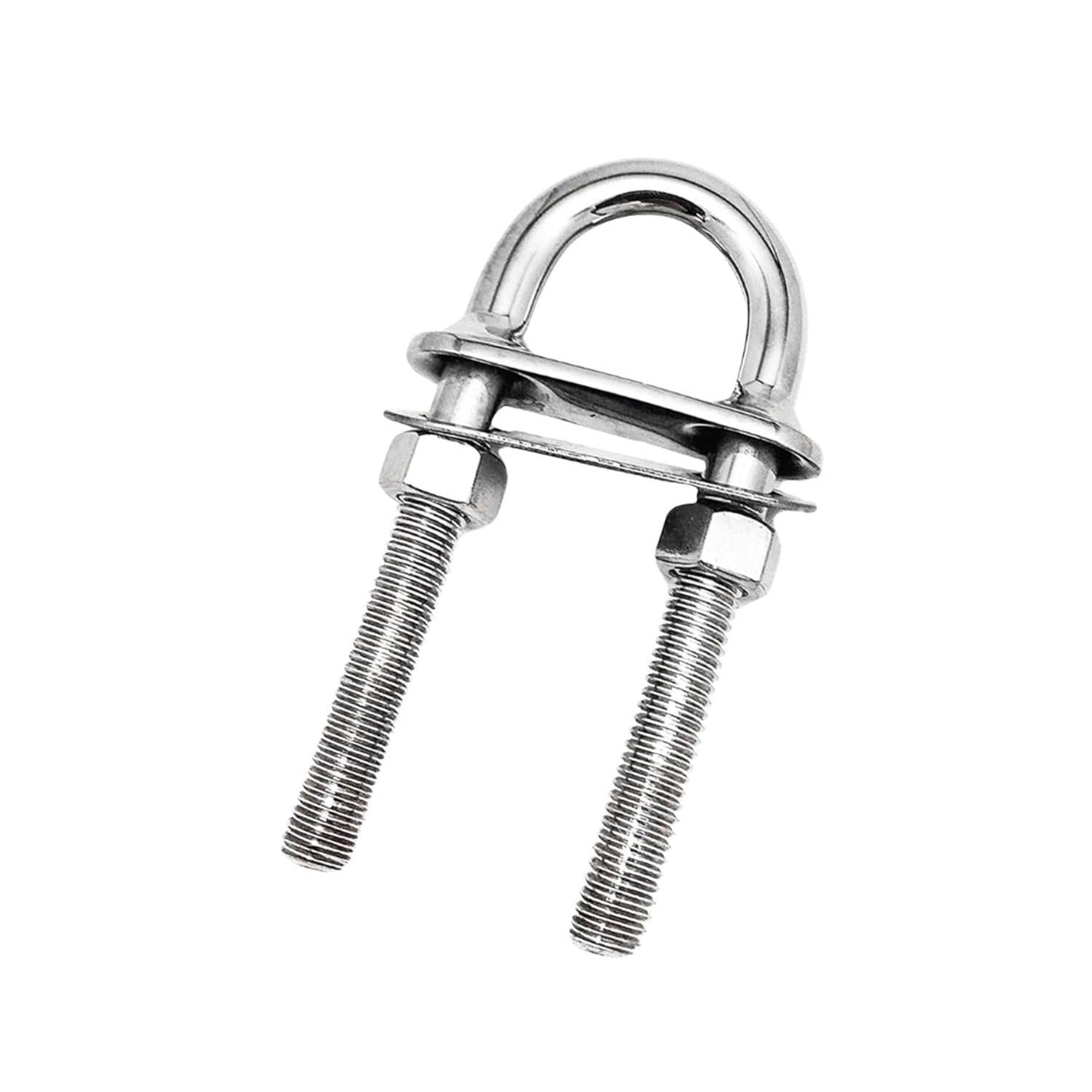 Marine City 3/8" Bow Eye U-Bolt with Welding Plate–304 Stainless Steel 4" Length