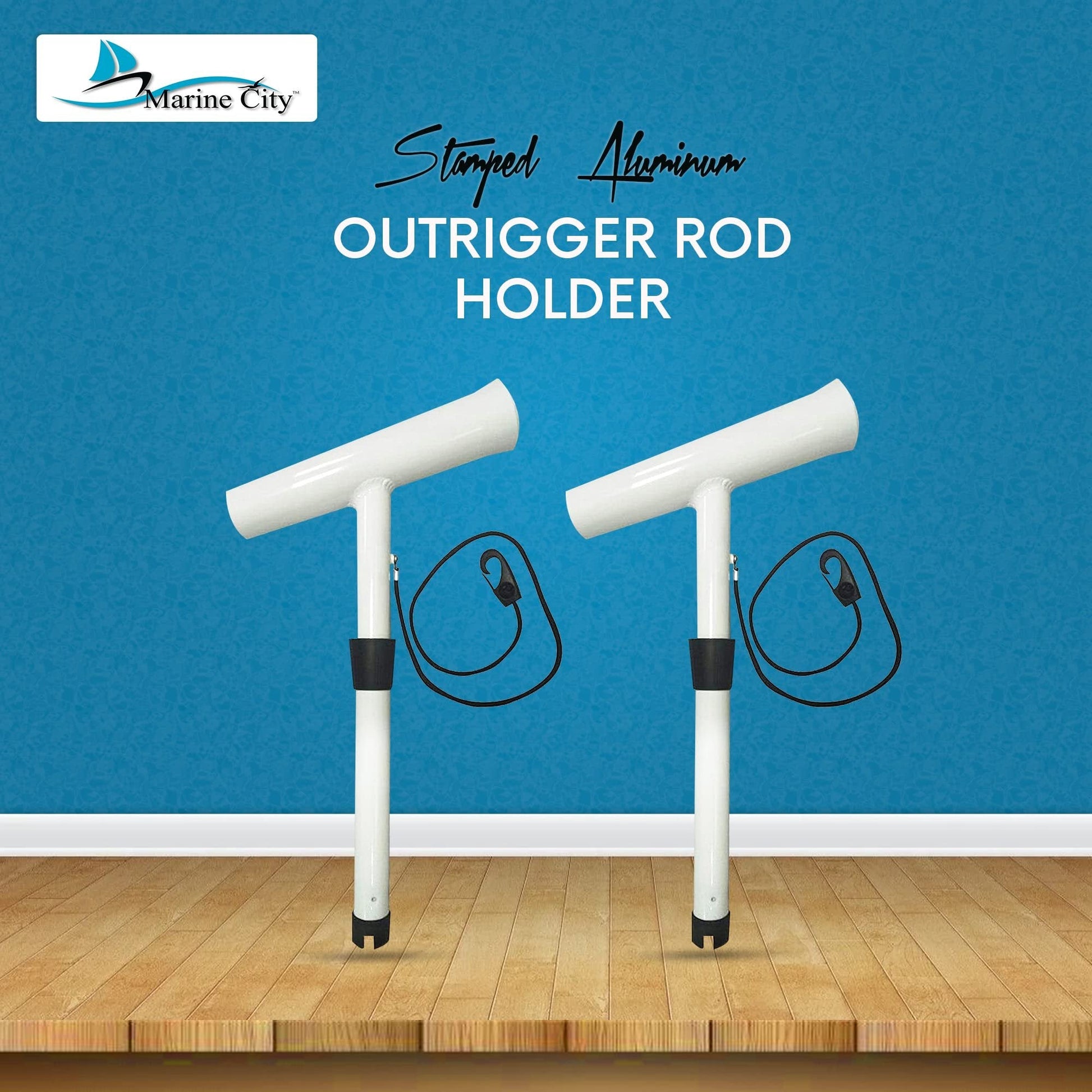 Marine City Fishing Rod Holder Outrigger Plug-in Rod Pod – Aluminum (Pack of 2) Marine City