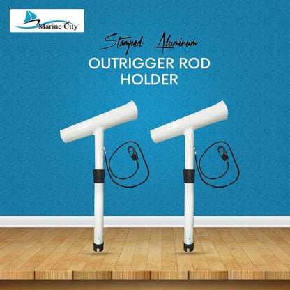 Marine City Fishing Rod Holder Outrigger Plug-in Rod Pod – Aluminum (Pack of 2) Marine City