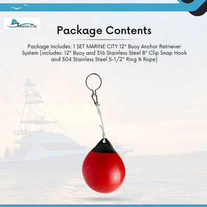 Marine City Buoy Balls – Inflatable Heavy-Duty Marine PVC Marker Buoys (1 Set)