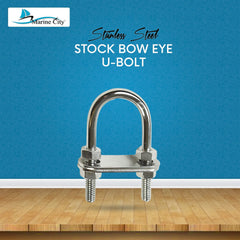 Marine City Stainless-Steel 1/4 inches Stock Bow Eye/U-Bolt (L: 2-1/2 inches)