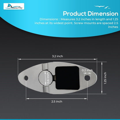 Marine City 360° Quick-Release Bimini Top Swivel Mount – 316 Stainless Steel MARINE CITY