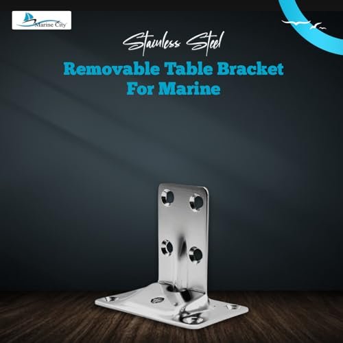 Marine City Removable Table Bracket Stainless Steel, Rust-Resistant Easy Install Marine City